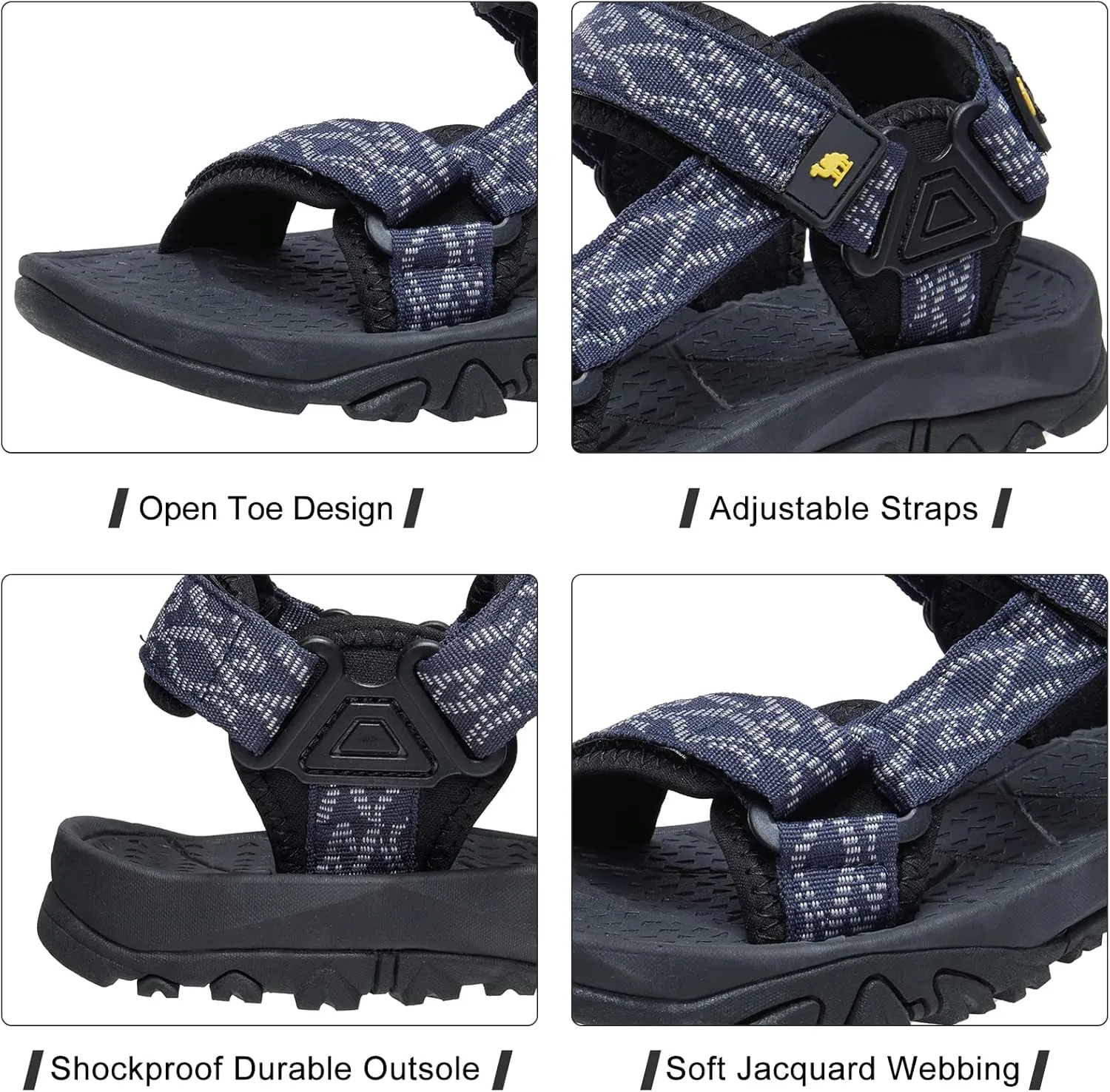 CAMELSPORTS Men??s Sandals Hiking Athletic Sandals Non-slip Water Sandals Comfortable Sport Sandals Open Toe Casual Beach Sandals