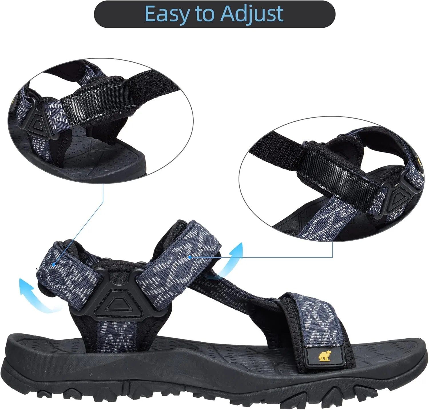 CAMELSPORTS Men??s Sandals Hiking Athletic Sandals Non-slip Water Sandals Comfortable Sport Sandals Open Toe Casual Beach Sandals
