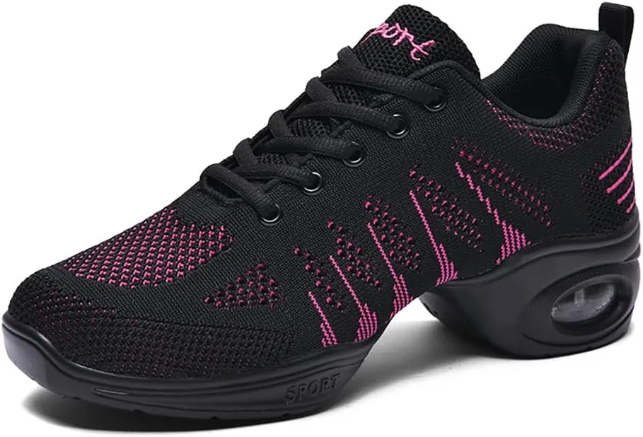 Cushion Lady Girls Modern Breathable Air Cushion Split Sole Athletic Walking Dance Shoes Lightweight Practice Professional Performance Dance Shoes