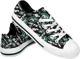 FOCO Women's NFL Team Logo Ladies Fashion Glitter Low Top Canvas Sneakers Shoes Dallas Cowboys Shoes-10/XXL