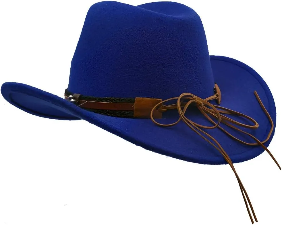Men & Women's Fur Felt Cowboy Hat Wide Brim Western Outback
