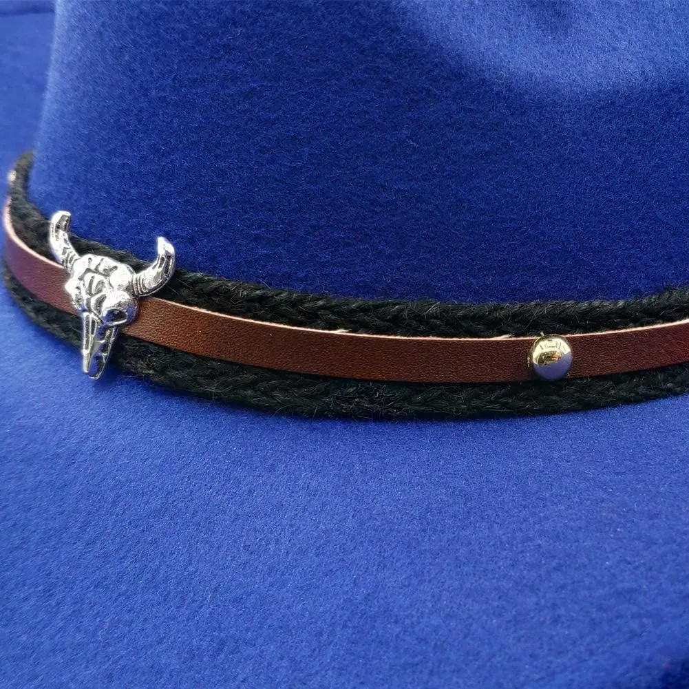 Men & Women's Fur Felt Cowboy Hat Wide Brim Western Outback
