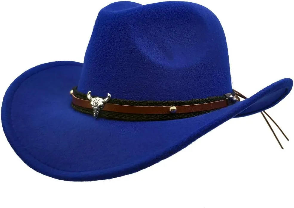 Men & Women's Fur Felt Cowboy Hat Wide Brim Western Outback
