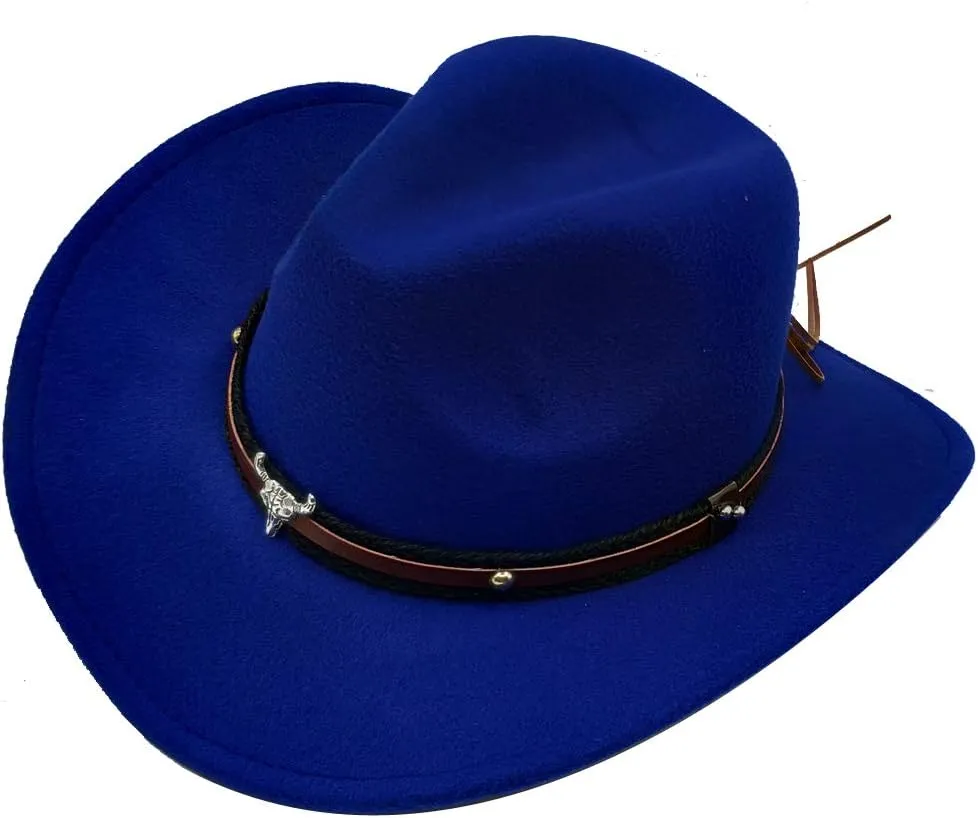 Men & Women's Fur Felt Cowboy Hat Wide Brim Western Outback