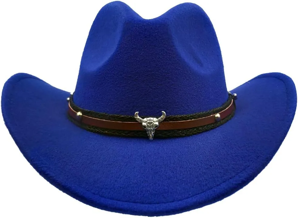 Men & Women's Fur Felt Cowboy Hat Wide Brim Western Outback
