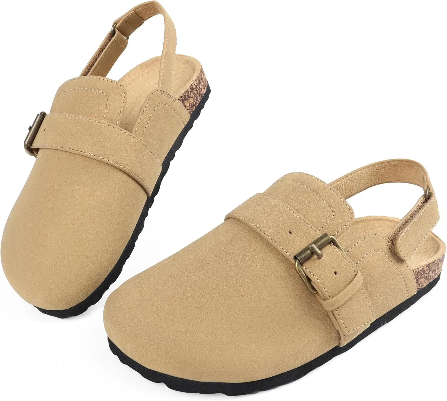 Toddler Clogs Girls Clogs for Kids Non-Slip Lightweight Sandals with Adjustable Straps & Buckle for Boys Indoor,Outdoor