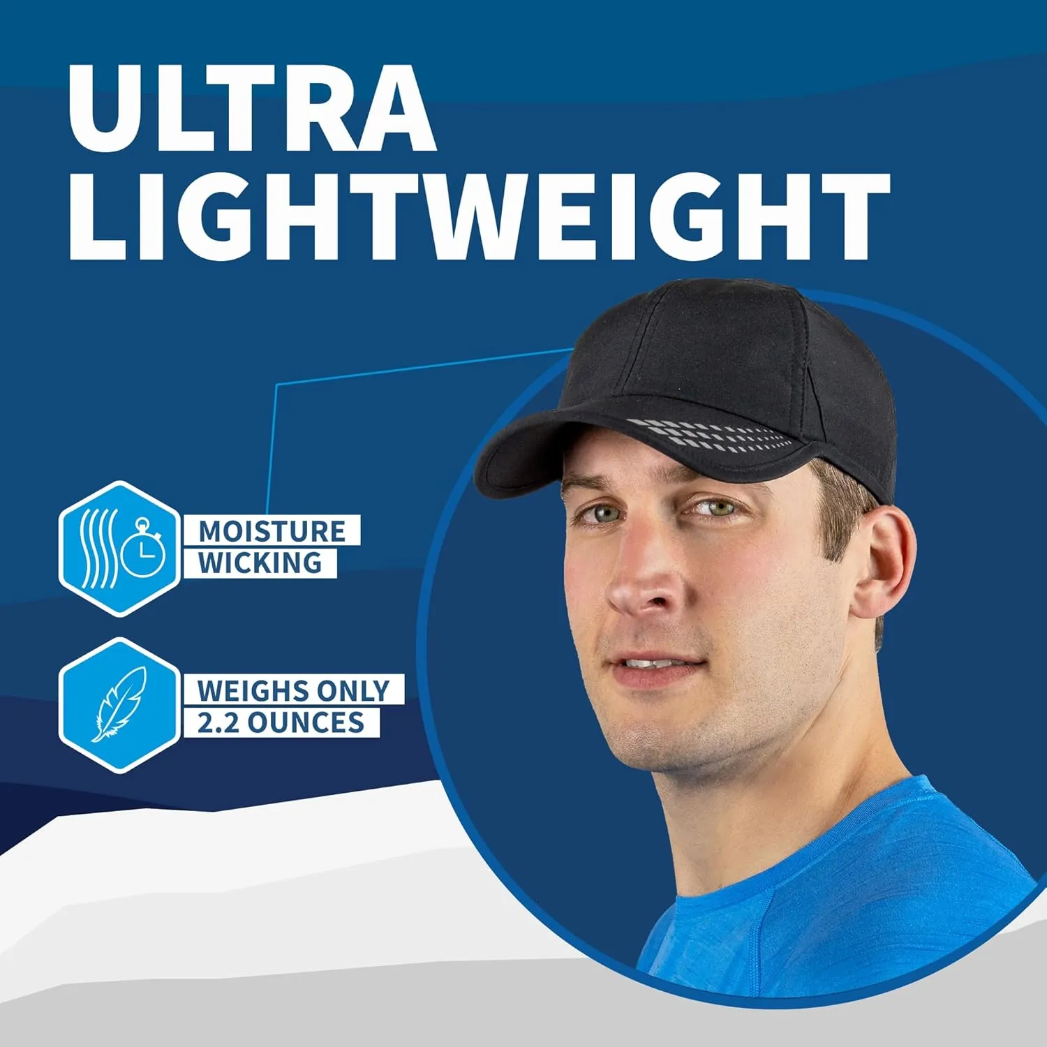 TrailHeads Men??s Running Hat with UV Protection | Quick Dry Sports Hats for Men | UPF 50 Hats | Summer Hats for Men