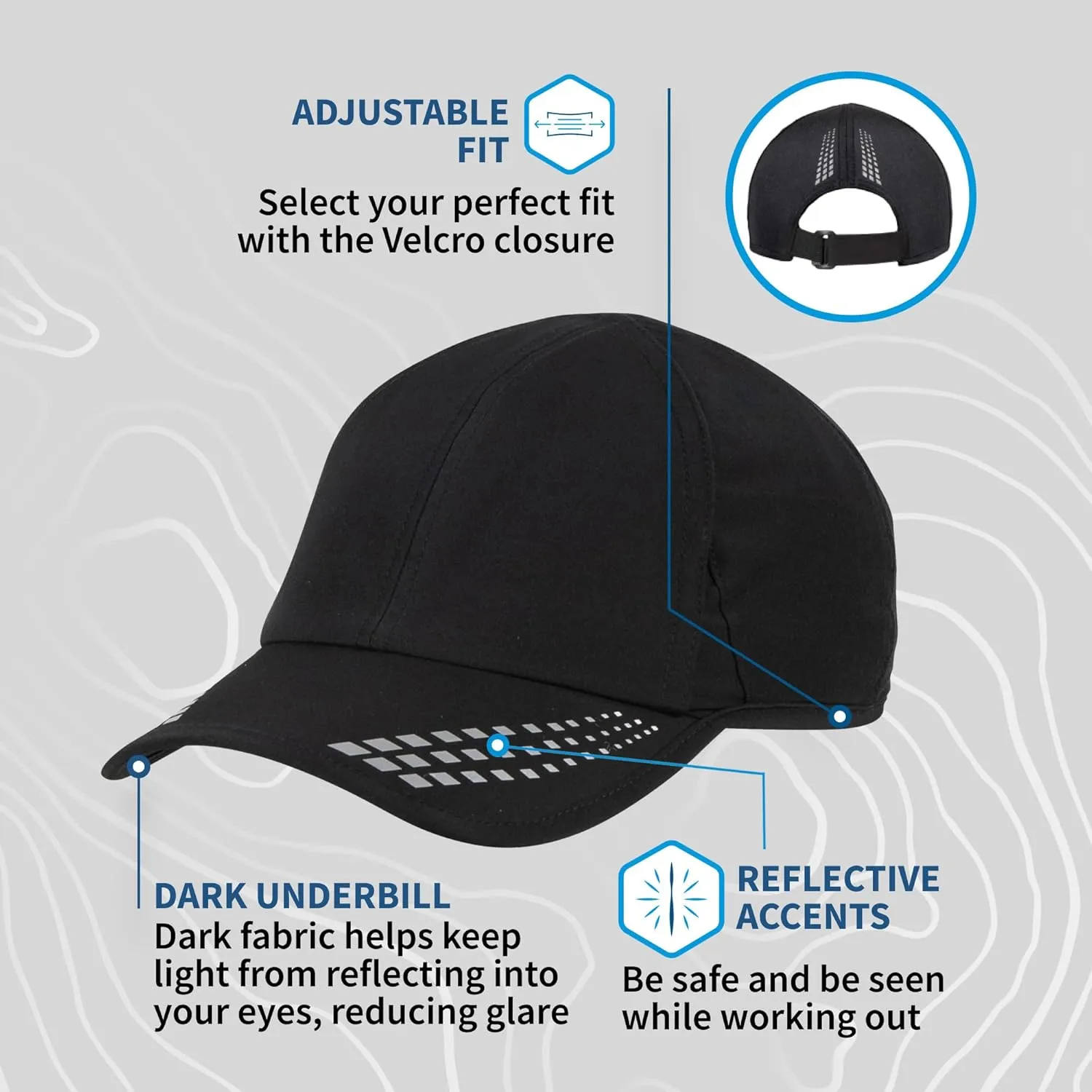 TrailHeads Men??s Running Hat with UV Protection | Quick Dry Sports Hats for Men | UPF 50 Hats | Summer Hats for Men